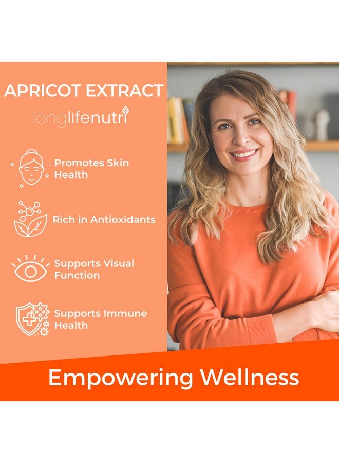 LongLifeNutri Apricot Extract - Advanced Formula, 1000mg per Serving, 180 Vegetarian Capsules for Natural Vitality, 3-Month Supply, Organic from Prunus Armeniaca - 15:1, Made in USA, Lab Tested, Non-GMO - Image 4
