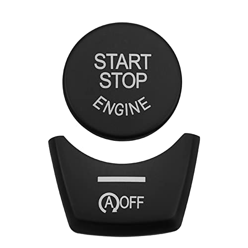 CYCDIY Black Start Stop Engine Switch Button Trim Cover Compatible with 5 6 7 Series F10 F07 F12 F01(Model C) - Image 1