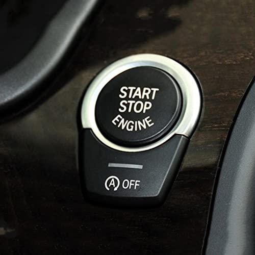 CYCDIY Black Start Stop Engine Switch Button Trim Cover Compatible with 5 6 7 Series F10 F07 F12 F01(Model C) - Image 2