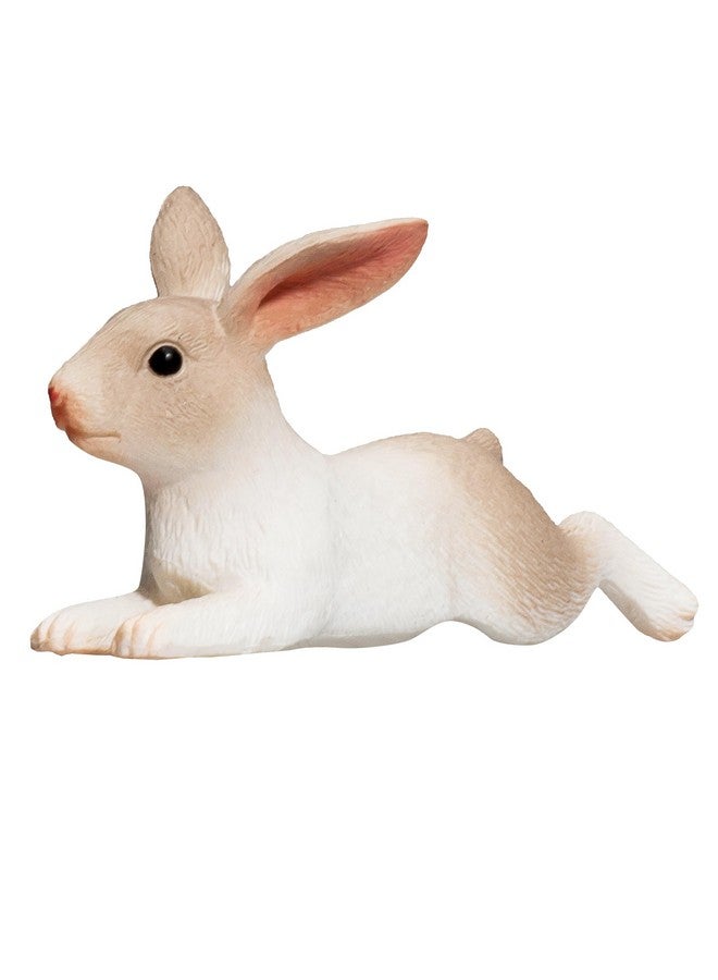 MOJO Rabbit Lying Realistic International Wildlife Hand Painted Toy Figurine - Image 4