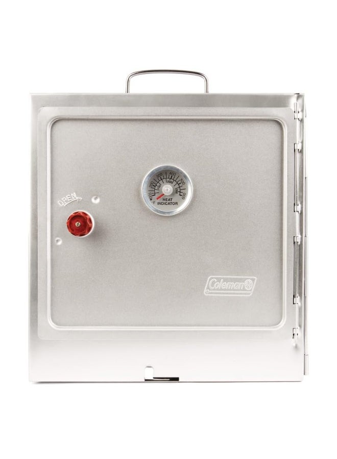 Coleman Portable Camping Oven with BuiltIn Thermometer Adjustable Rack Folds Flat for Easy Storage Sits on Camp Stoves Fire - Image 4