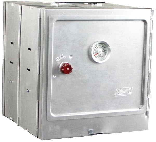 Coleman Portable Camping Oven with BuiltIn Thermometer Adjustable Rack Folds Flat for Easy Storage Sits on Camp Stoves Fire - Image 3