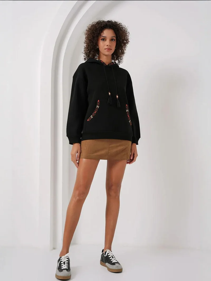 BIG DART BDART Hooded Oversized Sweatshirt with Pompom