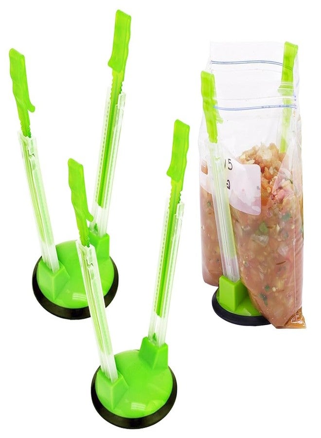 FEBLICH Baggy Rack Holder For Food Storage Prep Bag Plastic Freezer Bag Ziplock Bag Holder Stand Meal Planning Prep Bag Holders (Pack Of 2) - Image 1