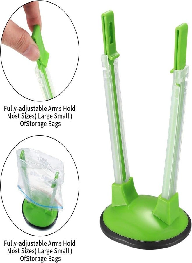 FEBLICH Baggy Rack Holder For Food Storage Prep Bag Plastic Freezer Bag Ziplock Bag Holder Stand Meal Planning Prep Bag Holders (Pack Of 2) - Image 3