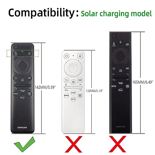 AKSHFETH Silicone Cover for 5.59 Inch Samsung BN59-01455a BN59-01432J Samsung Solar Cell Remote Control Cover 2023 8K Neo QLED HDR Smart TV Silicone Case (Mint Green) - Image 2