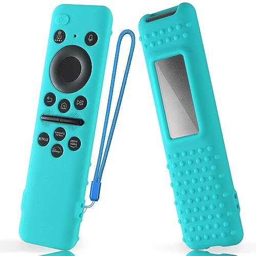 AKSHFETH Silicone Cover for 5.59 Inch Samsung BN59-01455a BN59-01432J Samsung Solar Cell Remote Control Cover 2023 8K Neo QLED HDR Smart TV Silicone Case (Mint Green) - Image 1