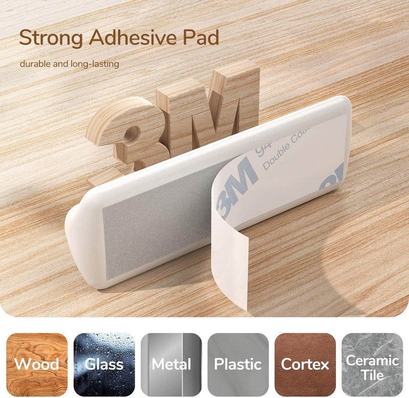 Syncwire Cable Clips, Cord Organizer Cable Management Self Adhesive USB Cable Holder System for Organizing Cable Cords, Ideal for Home, Office, Car, Nightstand, Desk Accessories, 5 Pack (White) - Image 3