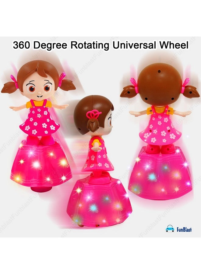 FunBlast Dancing Doll Toy for Kids - 360 Degree Rotation with Universal Wheel, Musical Doll Toy for Kids with 3D Flashing Lights for 3+ Year Old Kids, Boys, Girls (Multicolor) - Image 5