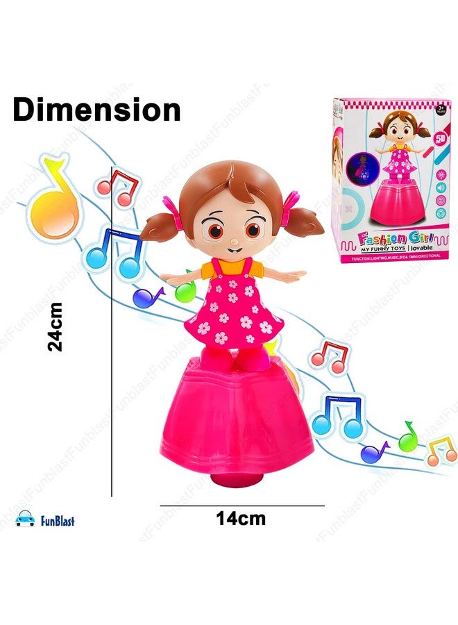 FunBlast Dancing Doll Toy for Kids - 360 Degree Rotation with Universal Wheel, Musical Doll Toy for Kids with 3D Flashing Lights for 3+ Year Old Kids, Boys, Girls (Multicolor) - Image 2