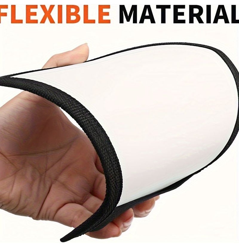 White Double Sided Flash Diffuser Reflector Kit with Elastic Band for All Flashes - Image 4