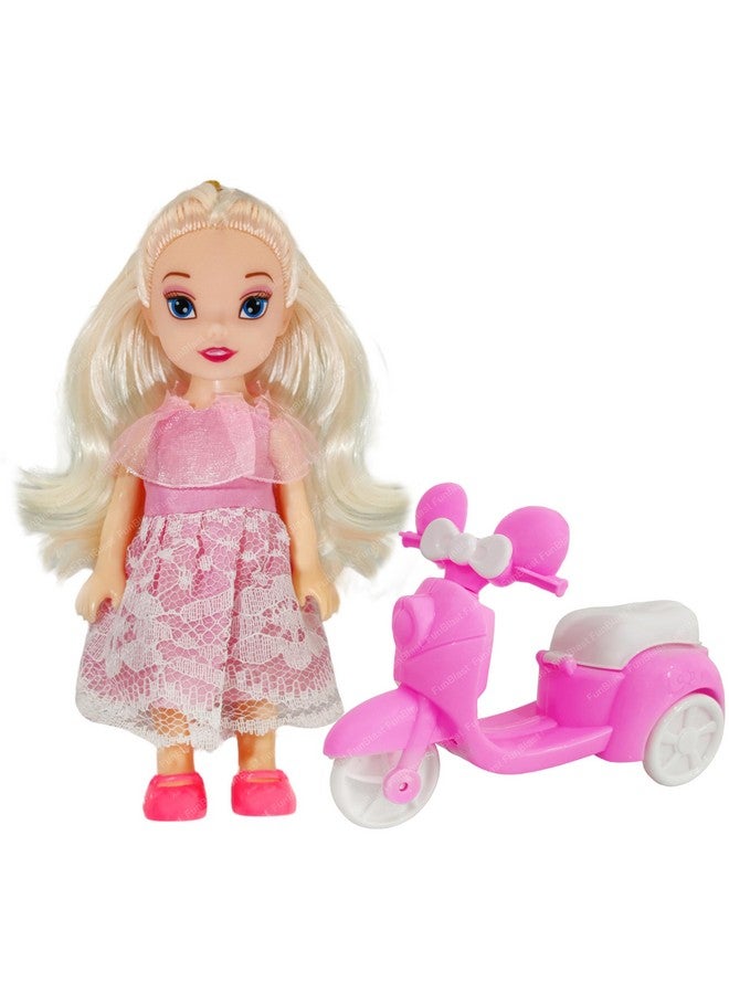 FunBlast Dolls for Girls - Doll with Scooter Toy for Girls, Realistic Doll Toy for Kids, Dolls for 3+ Years Girls, Toys for Girls (Random Color) - Image 1
