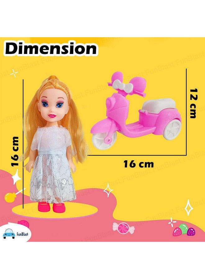 FunBlast Dolls for Girls - Doll with Scooter Toy for Girls, Realistic Doll Toy for Kids, Dolls for 3+ Years Girls, Toys for Girls (Random Color) - Image 2