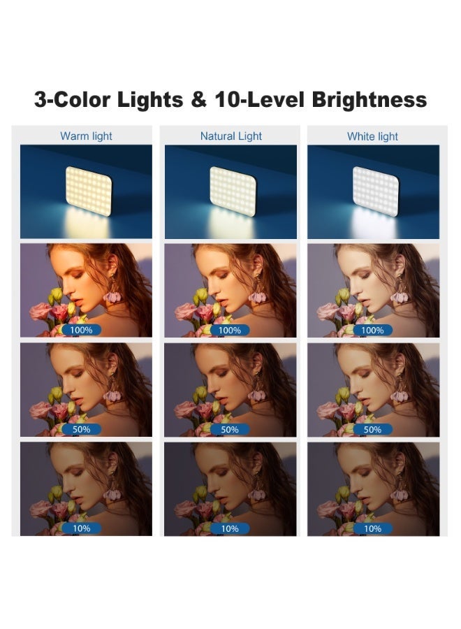 Selfie Light, 60 LED 2200mAh Rechargeable Cell Phone Fill Light 7 Modes, 10-Level Brightness, Portable Clip on Light for Phone/Tablet/Laptop, Zoom Call Vlog Makeup TikTok Video Fill Light - Image 5