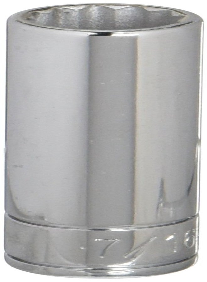 اس كي كي SK Tools USA محرك ١/٤ بوصة، ٧/١٦ بوصة، ١٢ نقطة، مقبس كروم عميق | ٤٤٩١٤ - Image 1