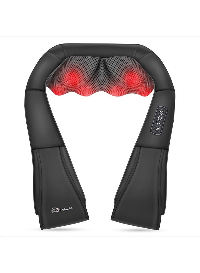 Snailax Shiatsu Neck and Shoulder Massager - Back Massager with Heat, Deep Kneading Electric Massage Pillow for Neck, Back, Shoulder,Foot,Body  - Image 1