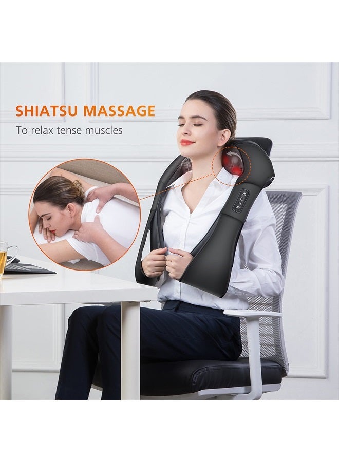 Snailax Shiatsu Neck and Shoulder Massager - Back Massager with Heat, Deep Kneading Electric Massage Pillow for Neck, Back, Shoulder,Foot,Body  - Image 2