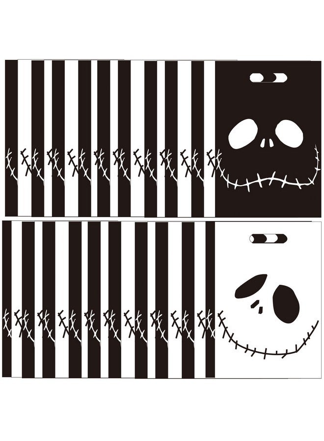 CupaPlay 50Ct Halloween Nightmare Before Christmas Party Supplies Goodie Favor Plastic Bags - Halloween Trick Or Tread Skeleton Demon Birthday Party Favors Decorations Halloween Goodie Gift Bag - Image 1