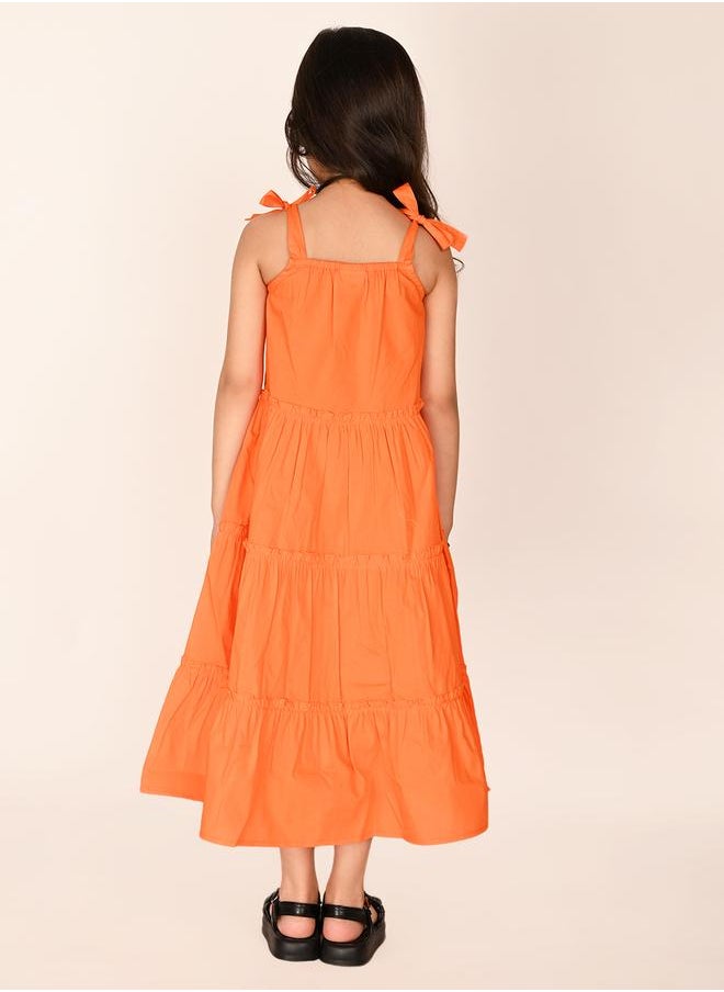 LILPICKS Peach Girls Wear Dresses  - Image 5