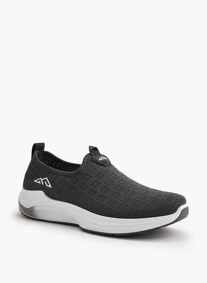 Oaklan by Shoexpress GREY Textured Slip-On Sports Shoes With Pull Tab for Men | Best Price UAE