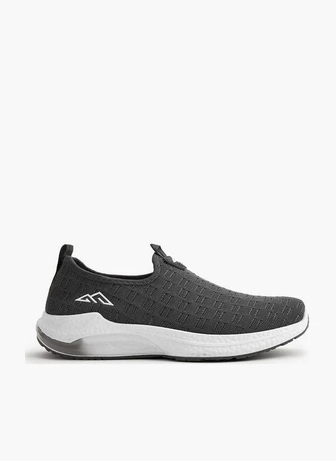 Textured Slip-On Sports Shoes With Pull Tab