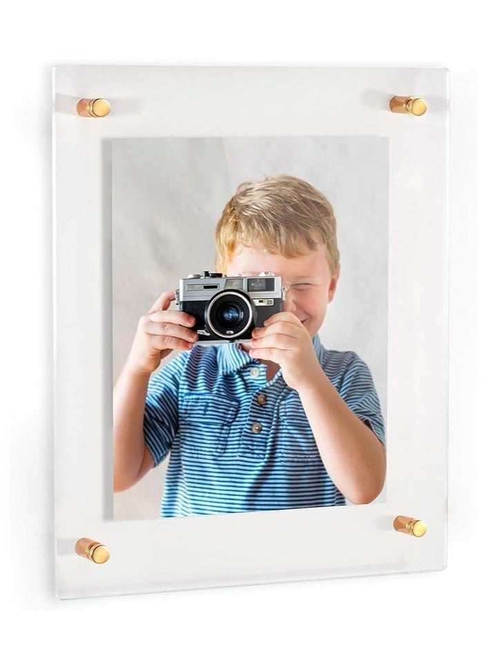 Creative Planet Creative Planet Acrylic A3 Frame, Wall Mounted Elegant Double Acrylic Frameless Design, Fits A3 size Rulers Photos, Certificates, Degrees, Documents, Signs. Fits 30cm. x 42 cm.  - Image 2