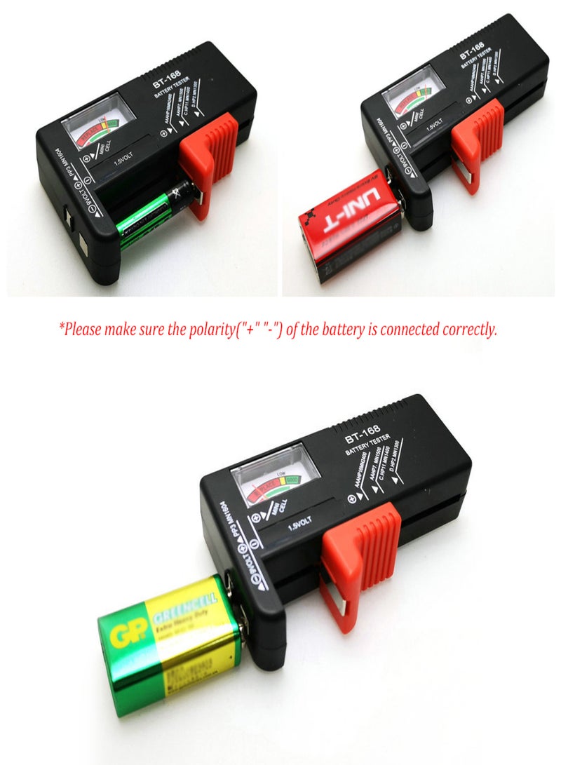 Battery Tester Checker Universal Battery Tester Monitor for AA AAA C D 9V 1.5V Button Cell Batteries Small Household Battery Life Level Test Meter - Image 3