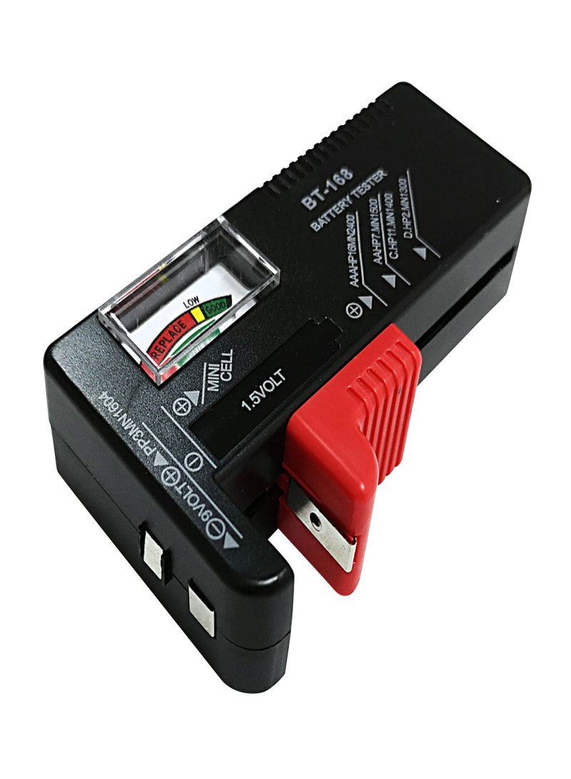 Battery Tester Checker Universal Battery Tester Monitor for AA AAA C D 9V 1.5V Button Cell Batteries Small Household Battery Life Level Test Meter - Image 1