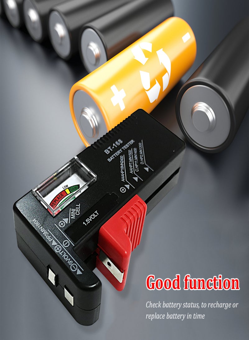 Battery Tester Checker Universal Battery Tester Monitor for AA AAA C D 9V 1.5V Button Cell Batteries Small Household Battery Life Level Test Meter - Image 5