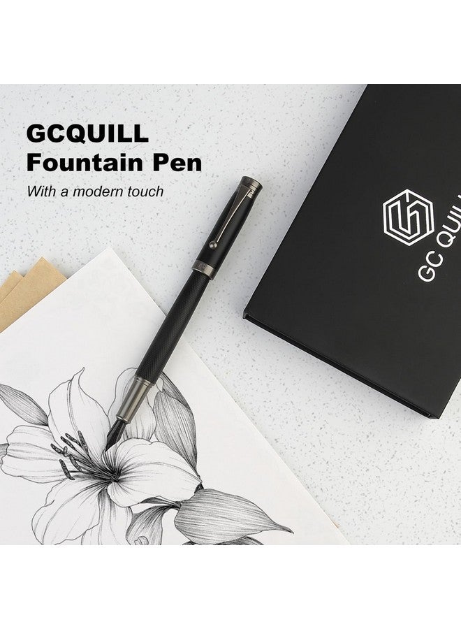 GC QUILL Fountain Pen Set - Fine And Medium Nibs, Includes 18 Ink Cartridges, Ink Refill Converter And Ink Syringe Filler, Gift For Writing Journaling Calligraphy- Mu-13  - Image 2
