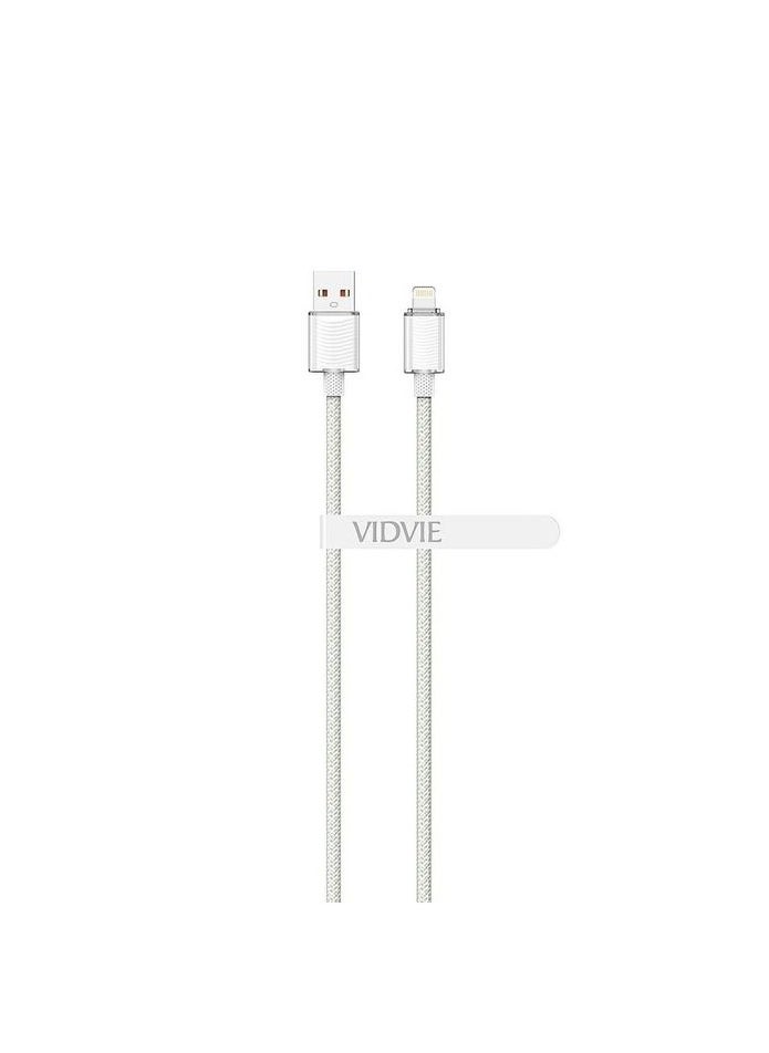 Vidvie - Vidvie CABLE VIDVIE CB4024i USB/IPHONE 1.2M WHITE - Image 1