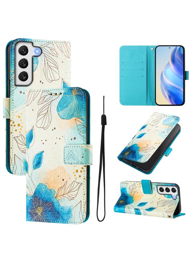 اس-توب جراب لهاتف Samsung Galaxy S22 5G، جراب جلدي بنمط رسم ملون فني - Image 1