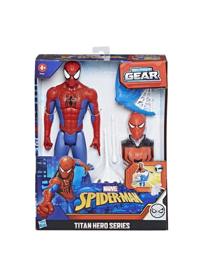 Spider-Man - Marvel Titan Hero Series Blast Gear Action Figure Toy With Blaster 2 Projectiles And 3 Armor Accessories For Kids Ages 4 And Up - Image 1
