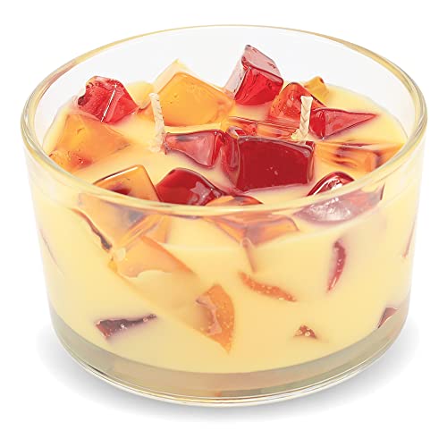 Primal Elements Color Bowl Candle, 2-Wick, Hand Poured, Soy Blend, Tahitian Vanilla, 9.5oz - Image 1