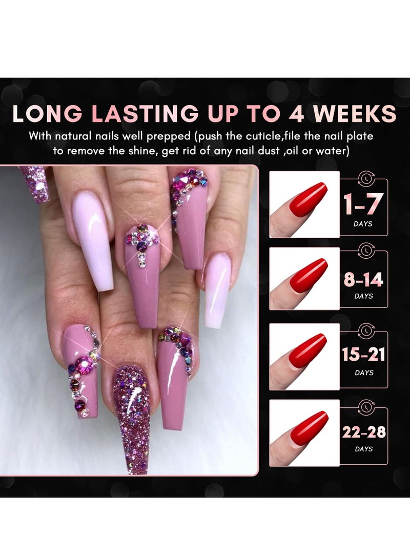 KASTWAVE 550 قطعة من الجل الناعم بغطاء كامل للأظافر، 11 مقاسًا من أطراف الأظافر الجل بغطاء كامل للأظافر الصناعية مع حافظة متجمدة على شكل حرف T وصلات أظافر جل لصالونات الأظافر وفن الأظافر بنفسك - Image 4