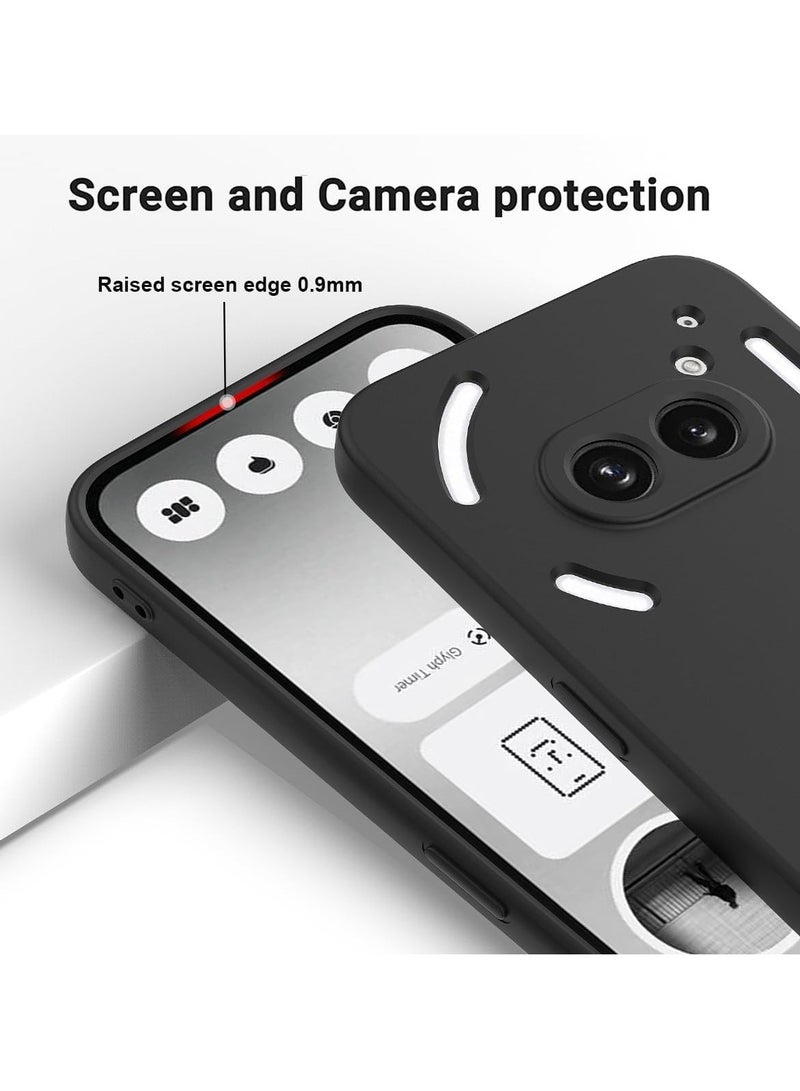 TIGER Silky Touch Liquid Silicone Case for Nothing Phone 2a / 2a Plus (6.7 Inch) – Shockproof, Anti-Scratch Protective Cover – Soft, Slim, and Grip-Friendly – Full Body Protection for Nothing Phone 2a / 2a Plus  	Black - Image 3
