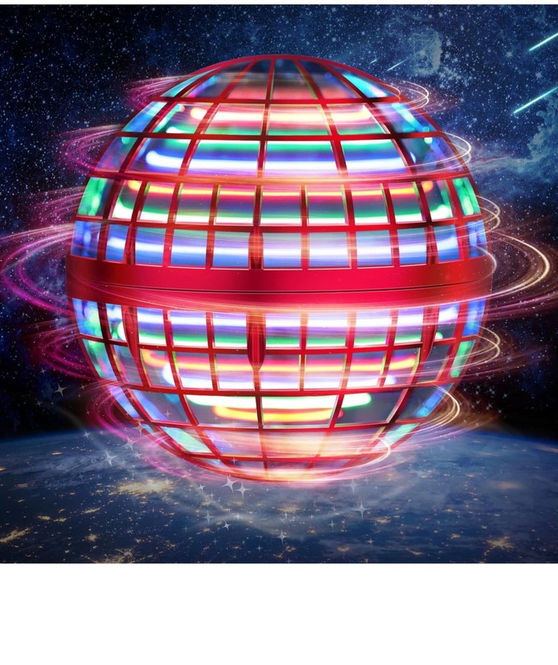 MAGIC VAULT Flying Orb Ball Toy, Hover Ball Boomerang Fly Fidget Spinner, Cool Toys Gifts for 6 7 8 9 10 11 12+ Years Old boy Girls Teens, Hand Mini Drone Cosmic Globe, Indoor Outdoor Toys(Red) - Image 1