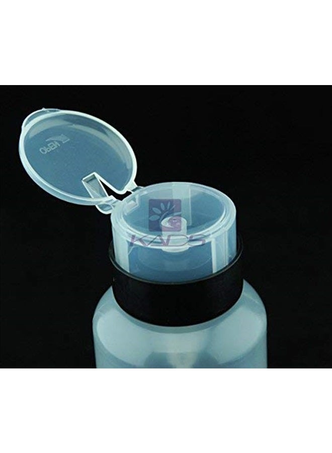 KADS Nail Polish Remover Pump Bottle Lockable Plastic Cap Nail Pump Bottle Alcohol Press Pumping Dispenser Bottle - Image 2