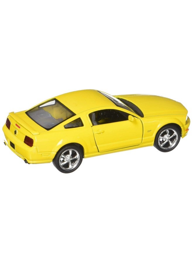 KiNSMART 2006 Ford Mustang GT Edition Yellow 1:38 Scale 5" Die Cast Metal Model Toy Car - Image 2