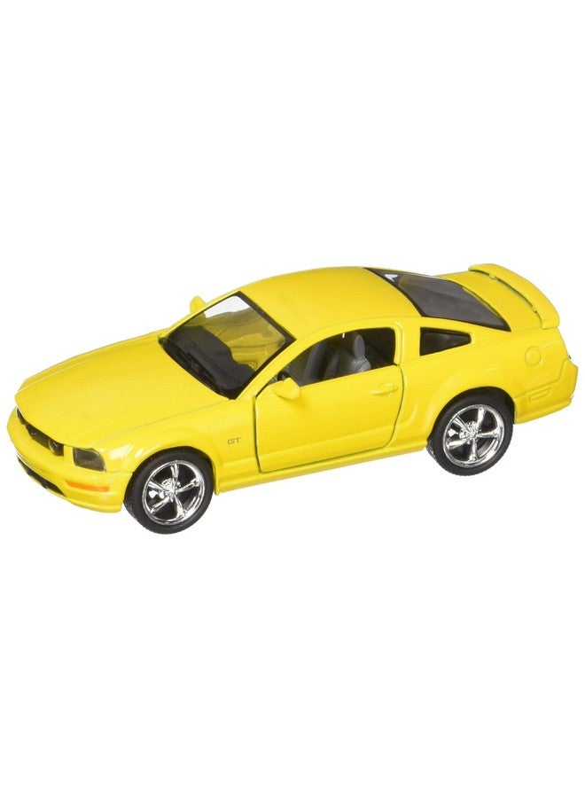 KiNSMART 2006 Ford Mustang GT Edition Yellow 1:38 Scale 5" Die Cast Metal Model Toy Car - Image 1