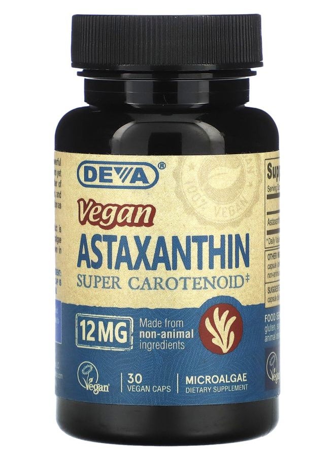 Deva Vegan Astaxanthin Super Carotenoid 12 mg  30 Vegan Caps 