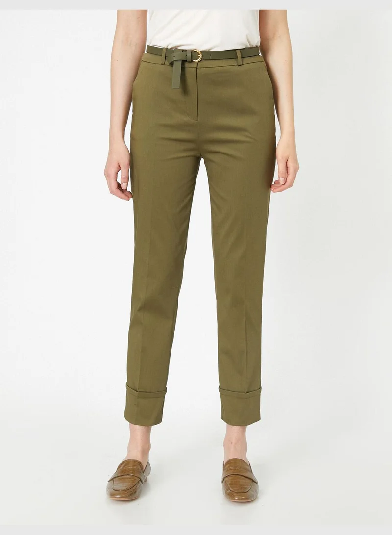 KOTON Belt Detailed Trousers