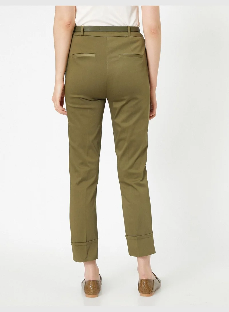 KOTON Belt Detailed Trousers