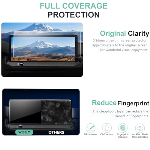 Wisely Premium Screen Guard for Toyota Innova Crysta 2023 GX V-X ZX FACELIFT 8-Inch Display Car Infotainment System Protector Accessories, Touch Responsive, HD Clear, Easy Installation - Image 4