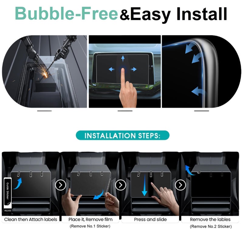 Wisely Premium Screen Guard for Toyota Innova Crysta 2023 GX V-X ZX FACELIFT 8-Inch Display Car Infotainment System Protector Accessories, Touch Responsive, HD Clear, Easy Installation - Image 5