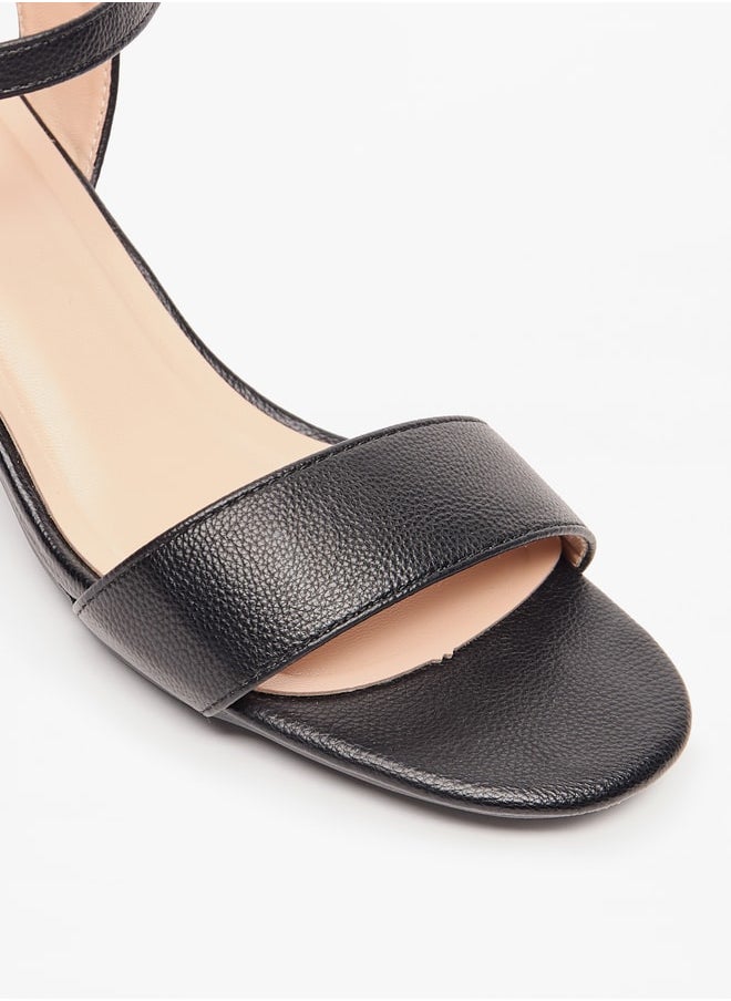 Celeste Women's Solid Block Heel Sandals with Buckle Closure  - Image 5