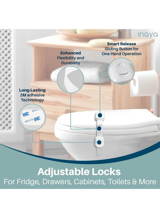 Inaya Complete Baby Proofing Kit - Child Safety Hidden Locks for Cabinets & Drawers, Adjustable Safety Latches, Corner Guards and Outlet Covers - Baby Proof Pack to Keep Your Child Safe at Home - Image 3