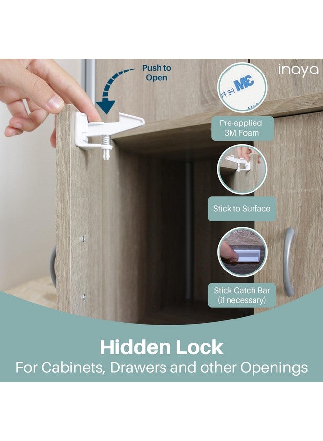 Inaya Complete Baby Proofing Kit - Child Safety Hidden Locks for Cabinets & Drawers, Adjustable Safety Latches, Corner Guards and Outlet Covers - Baby Proof Pack to Keep Your Child Safe at Home - Image 4
