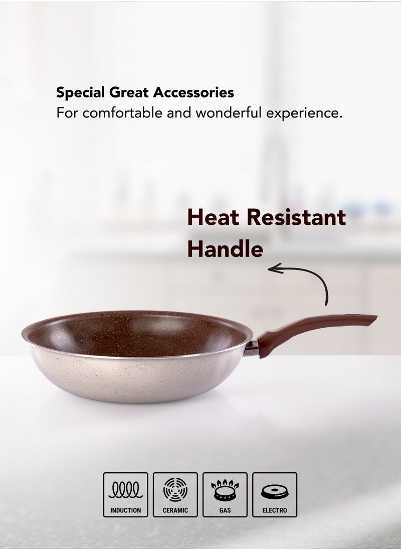 Wok Pan Aluminum Stir Fry Pan Non-Stick Surface PFOA Free brown * beige 30 cm - pzsku/ZB02EC943FC505CF02583Z/45/_/1712131502/8b8b9c4c-fedd-4173-a14a-750260ad1542