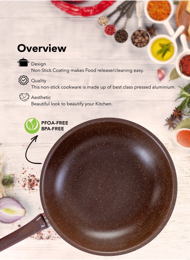 Wok Pan Aluminum Stir Fry Pan Non-Stick Surface PFOA Free brown * beige 30 cm - pzsku/ZB02EC943FC505CF02583Z/45/_/1712131503/5a5138a0-d16e-4290-bd0d-38d1e2261687